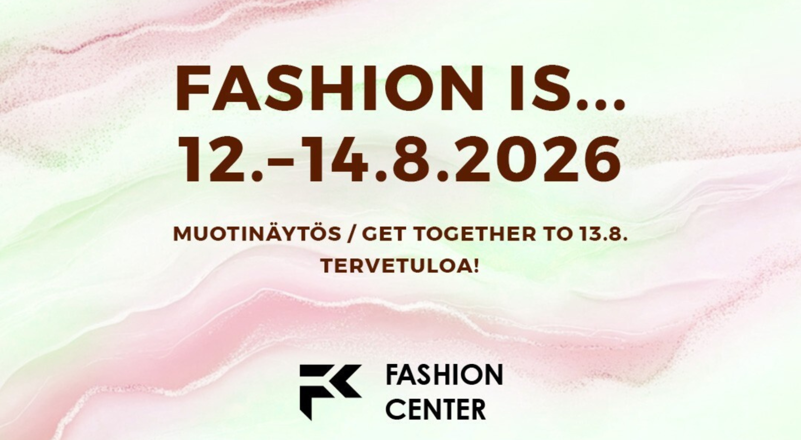 12.8.-14.8.2026 Fashion Is - Kenkäviikko ostotapahtuma - Härkähaankuja 14, 01730 Vantaa
